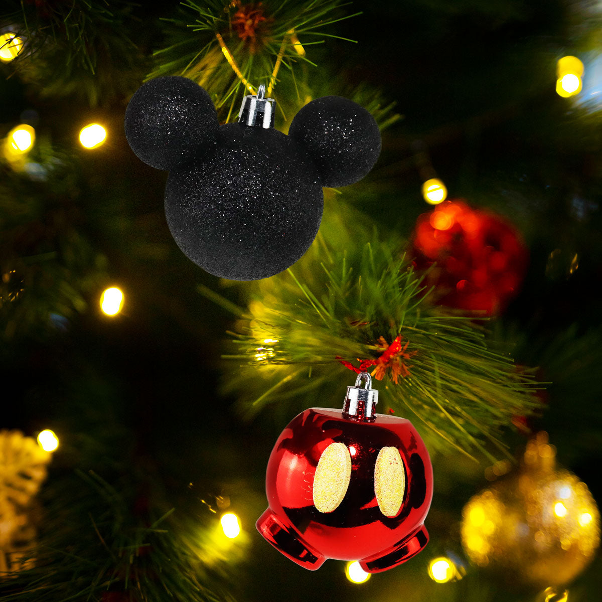 Set de 2 Esferas Navideñas de Mickey Mouse