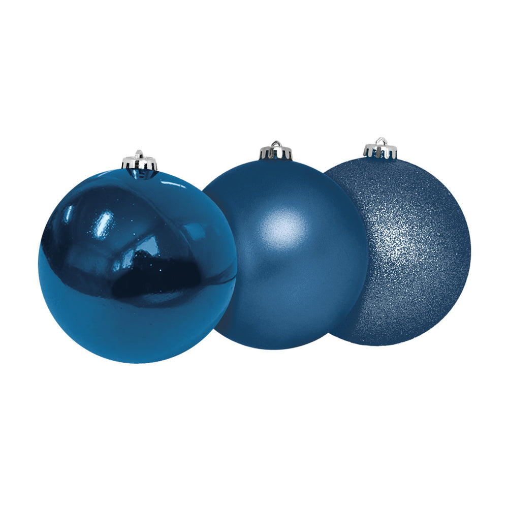 Set de Esferas Navideñas color Azul, 30pzas