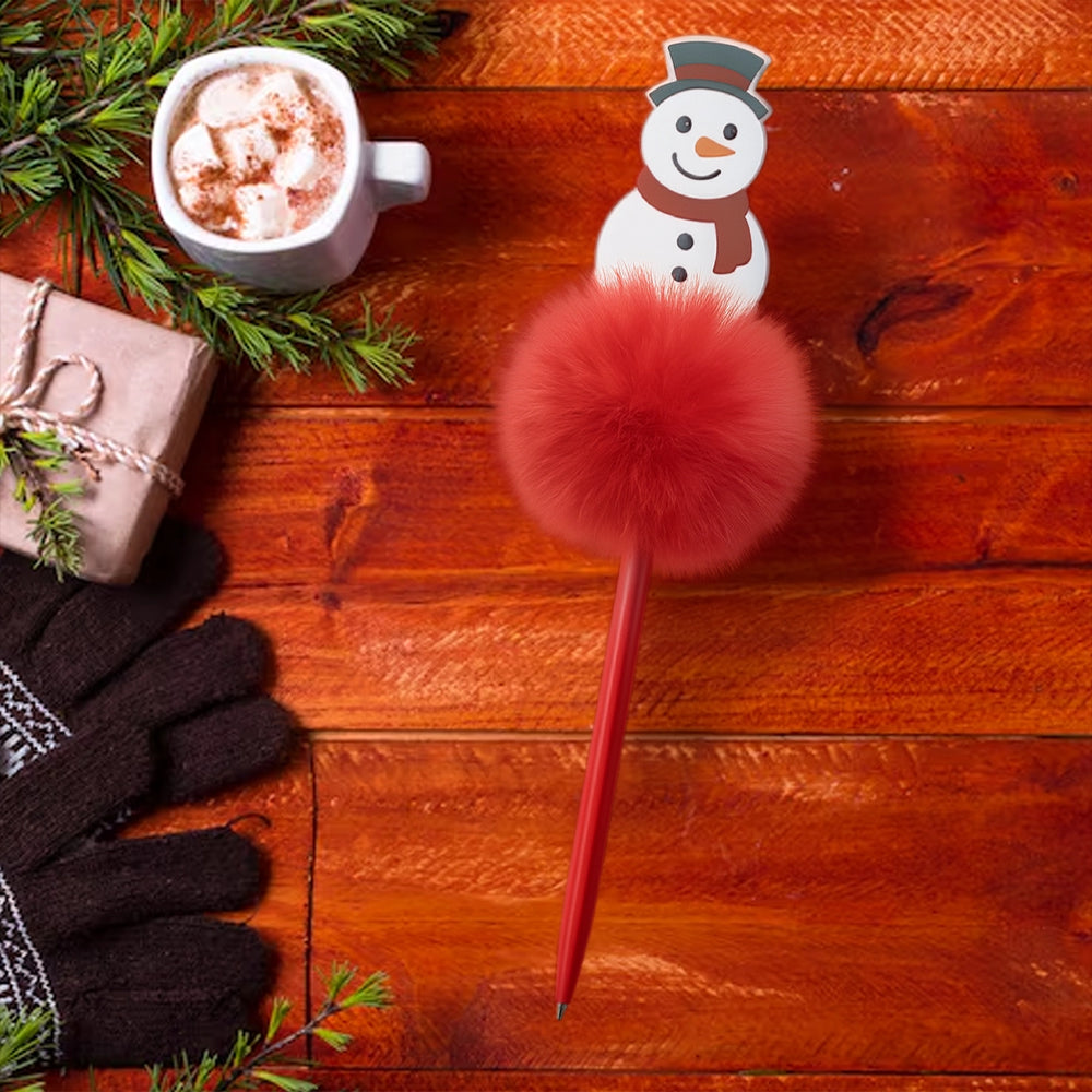 Lapicero con Diseño de Muñeco de Nieve