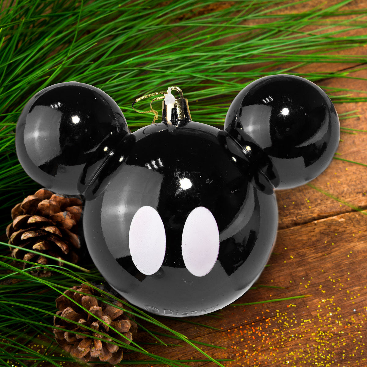 Esfera Navideña Brillante en Forma de Mickey Mouse