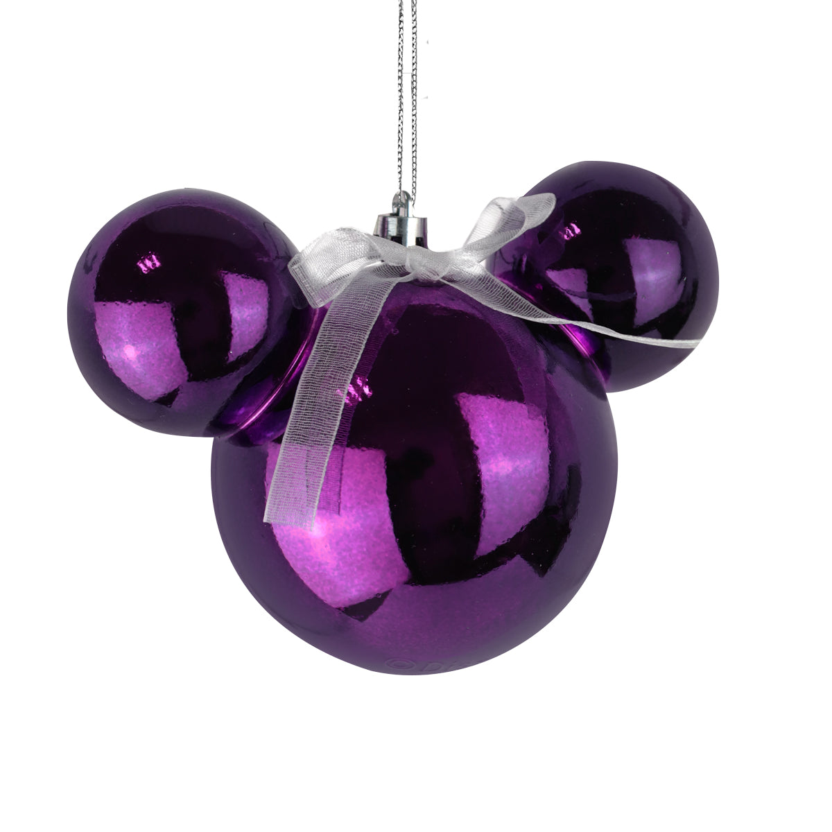 Esfera Navideña Brillante en Forma de Mickey Mouse color Morado