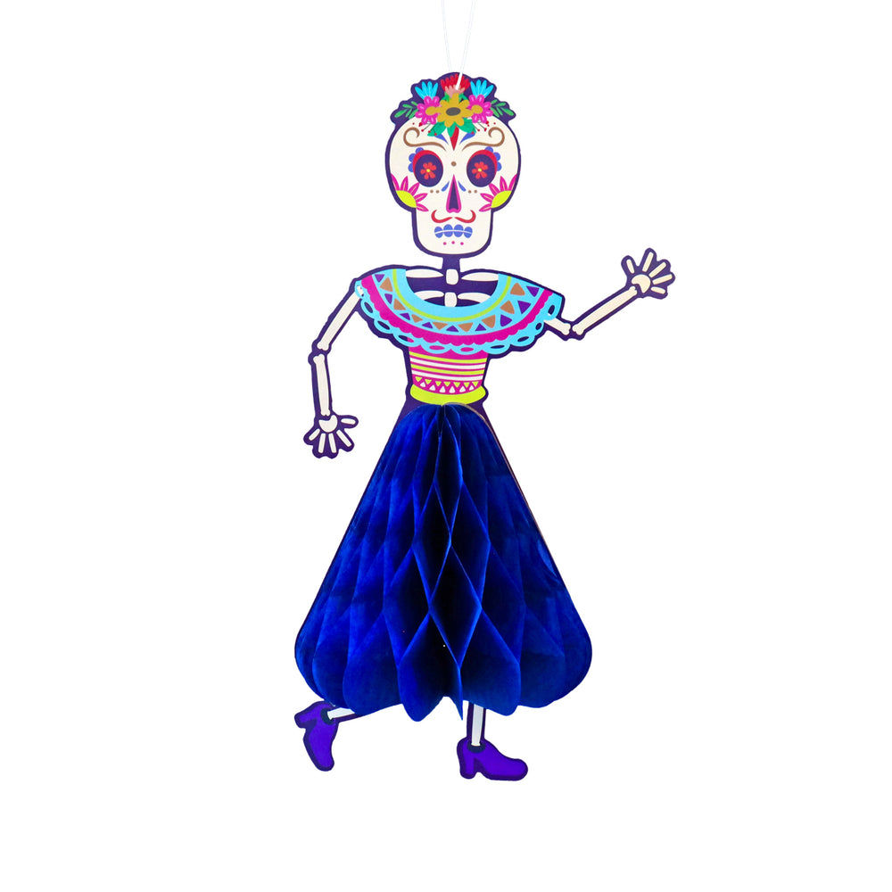 Decoración de Catrina Colgante de Papel