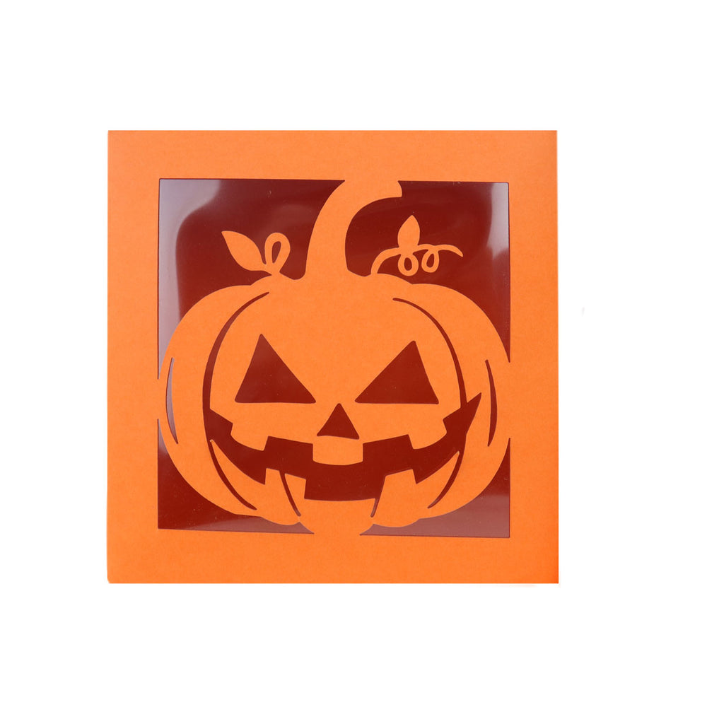 Caja de Cartón para Dulces con Diseño de Calabaza