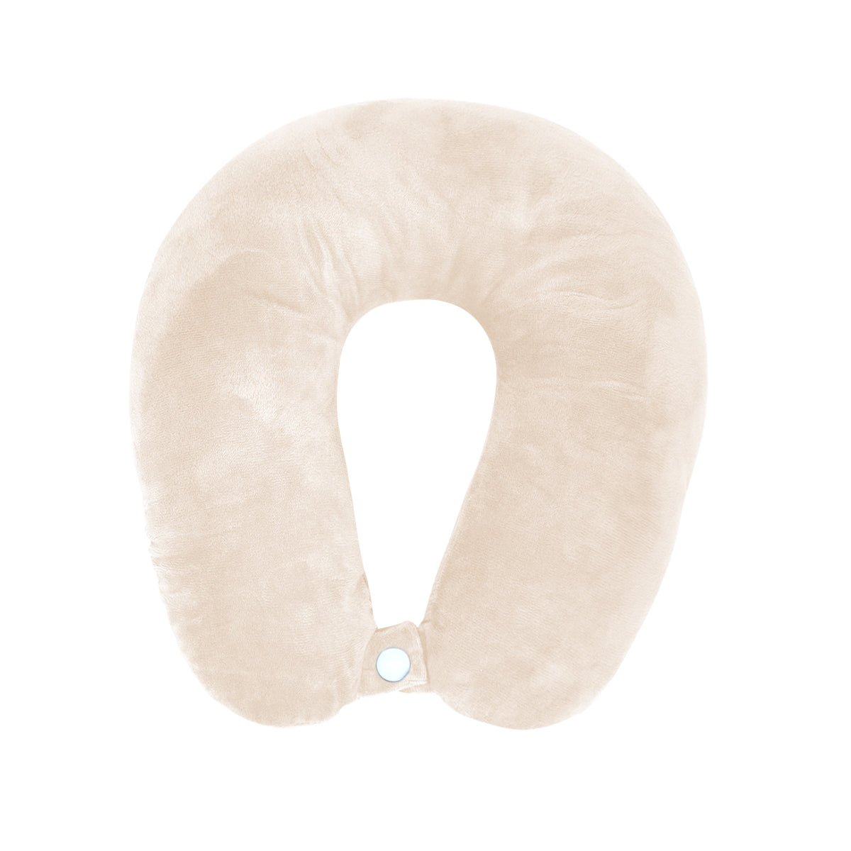 Almohada de Viaje Aterciopelada, Color Café Claro