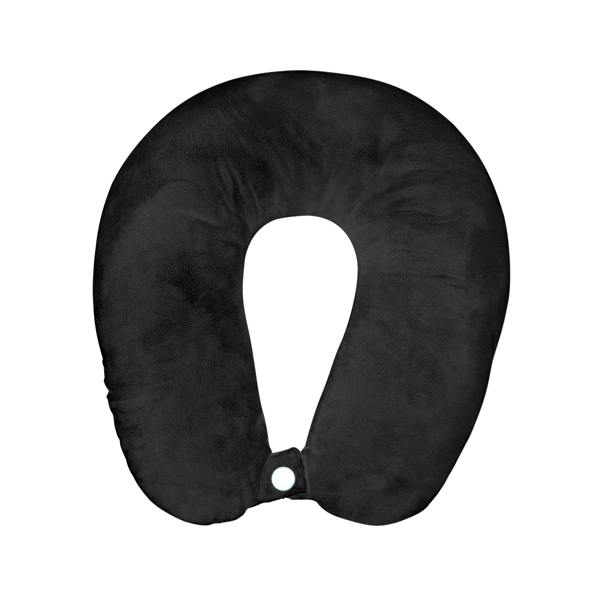 Almohada de Viaje Aterciopelada, Color Negro