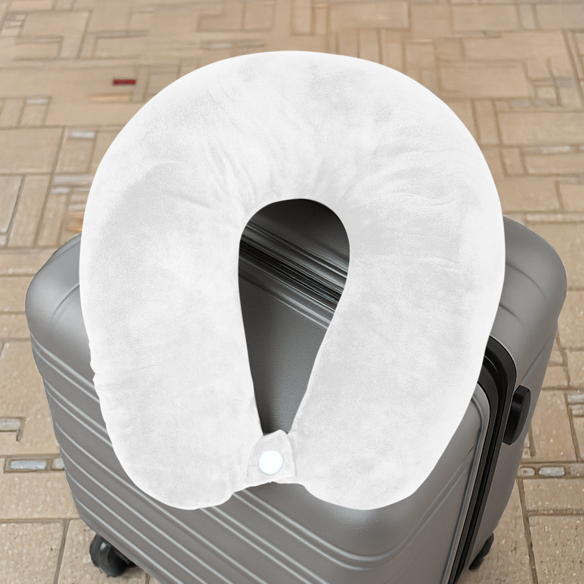 Almohada de Viaje Ergonómica, Color Blanco