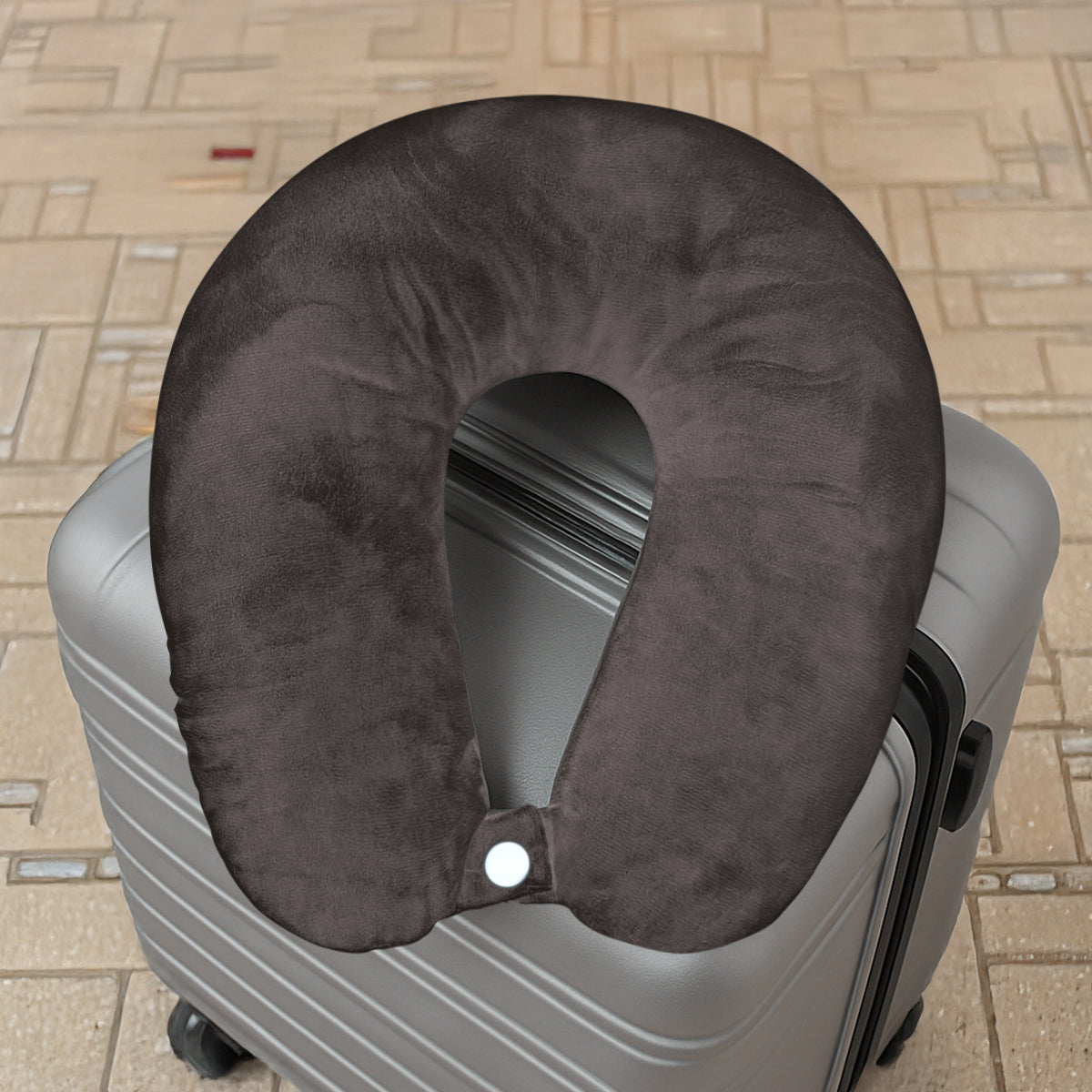 Almohada de Viaje Ergonómica, Color Gris