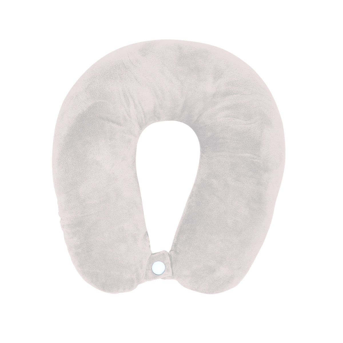 Almohada de Viaje Aterciopelada, Color Gris Claro