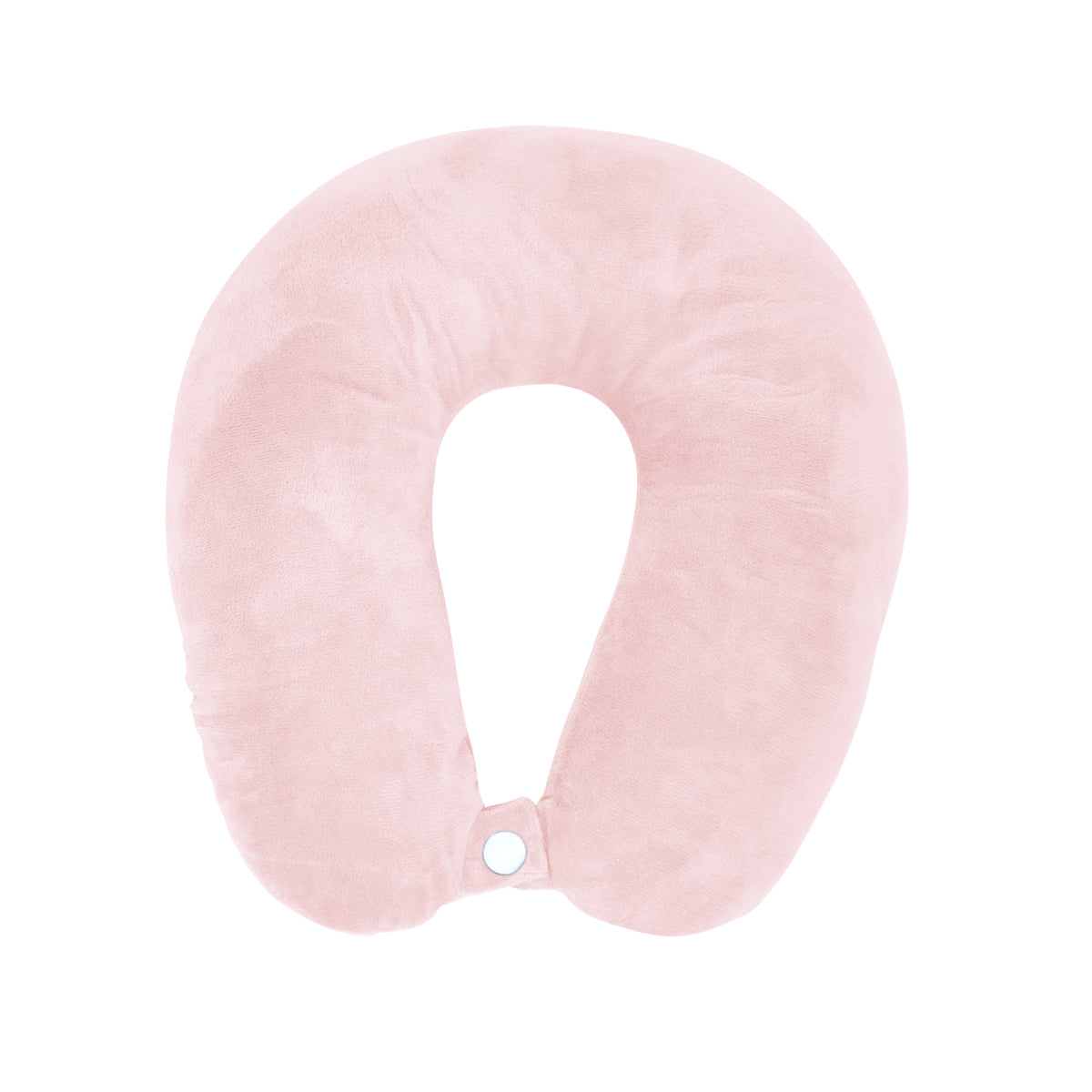 Almohada de Viaje Aterciopelada, Color Rosa Pastel