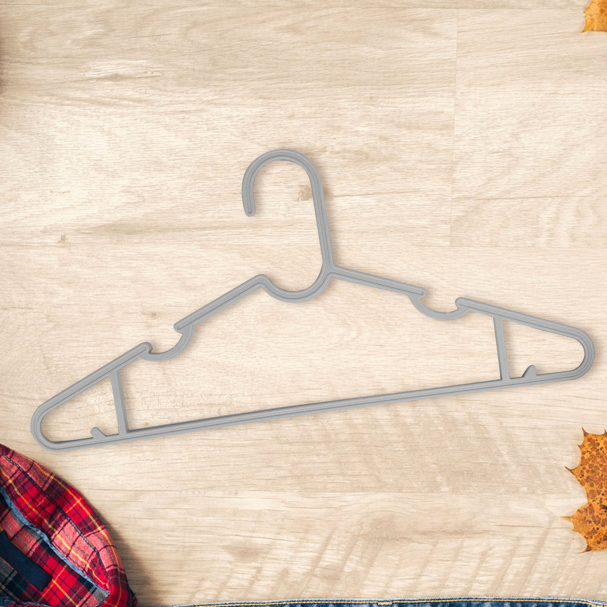 Gancho de Plástico color Gris, 7pzas