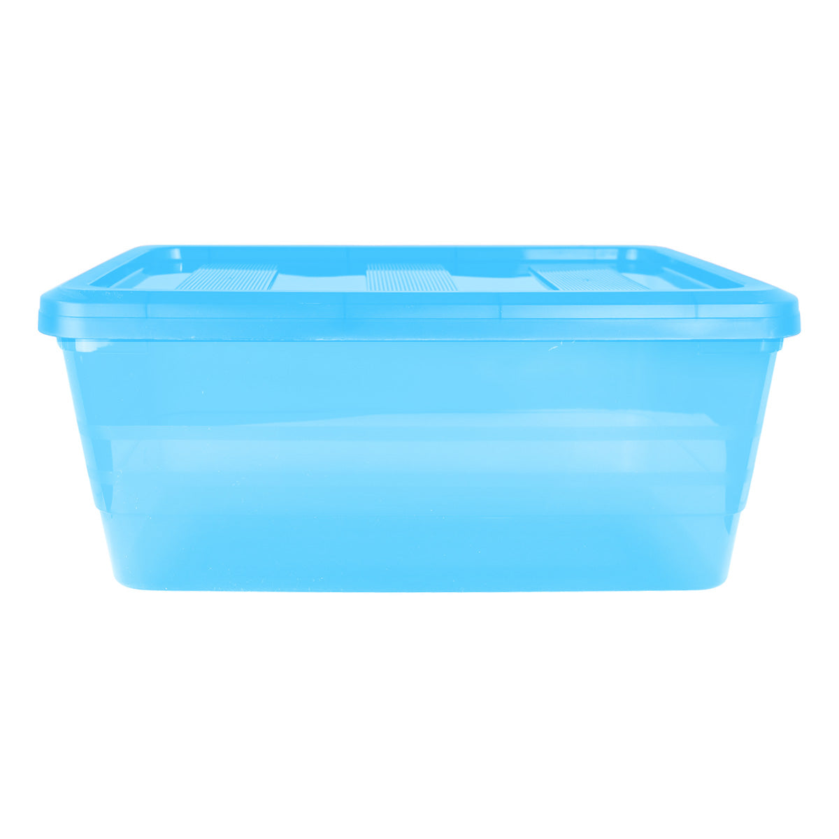 Caja de Plástico con Tapa, Color Azul