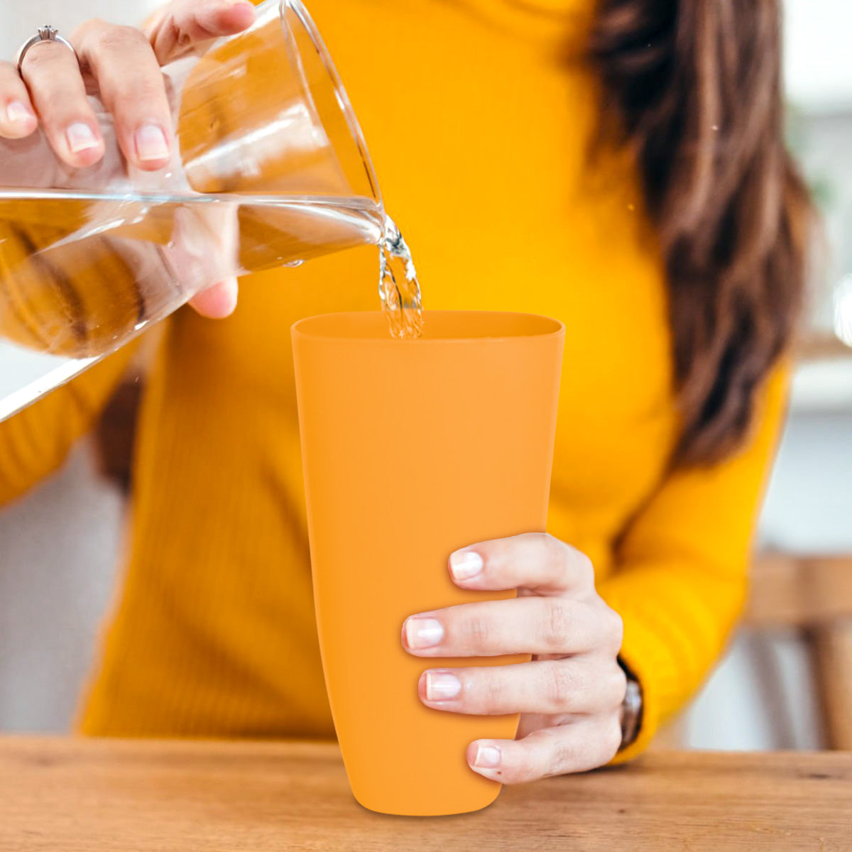 Vaso de Plástico, Color Naranja, 780 ml