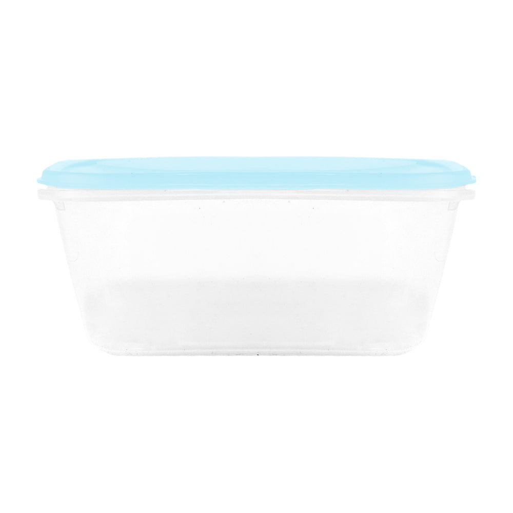 Contenedor Cuadrado de Plástico color Azul para Alimentos, 570ml