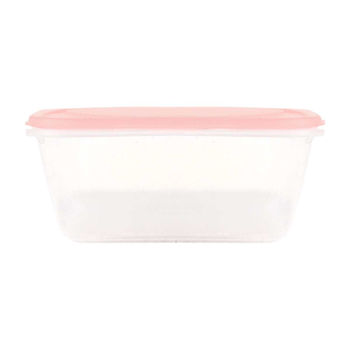 Contenedor Cuadrado de Plástico color Rosa para Alimentos, 570ml
