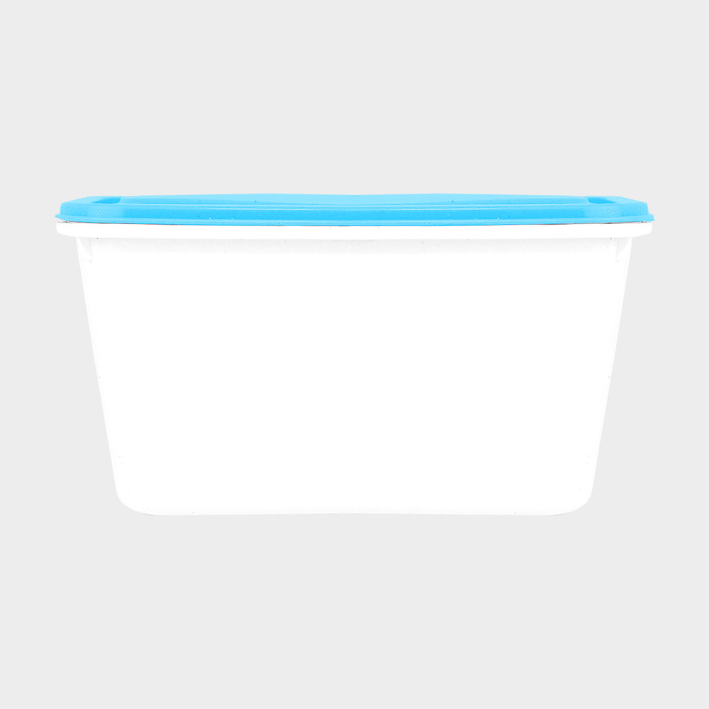 Contenedor Cuadrado de Plástico color Azul para Alimentos, 570ml