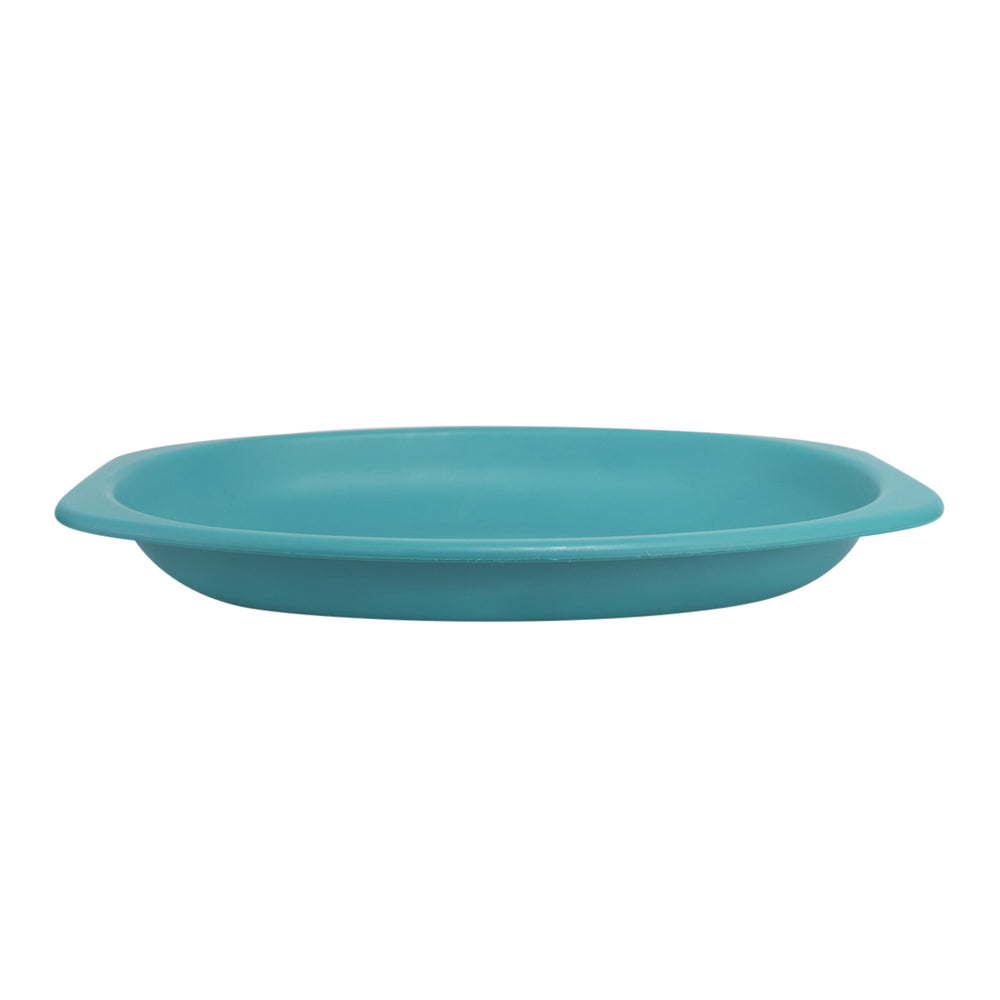 Plato Ovalado de Plástico, Color Aqua