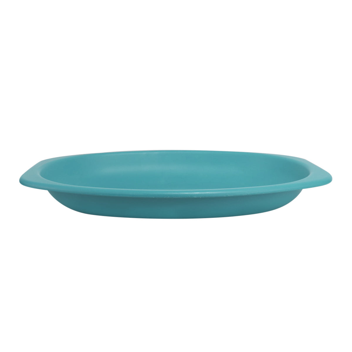 Plato Ovalado de Plástico, Color Aqua