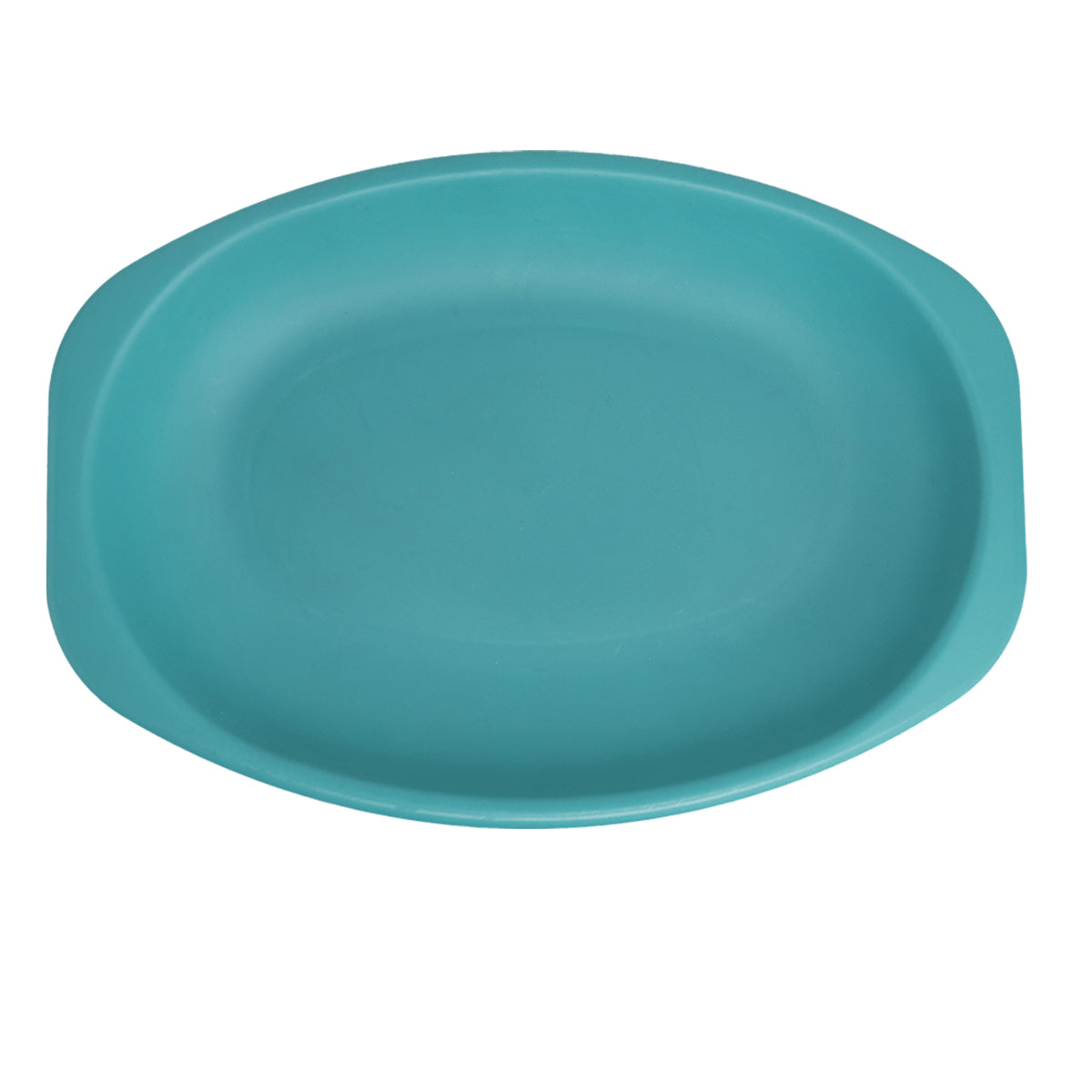 Plato Ovalado de Plástico, Color Aqua