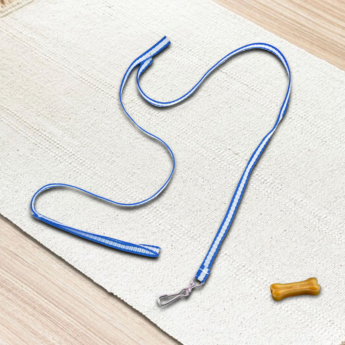 Correa Básica Color Azul con Gris para Mascota