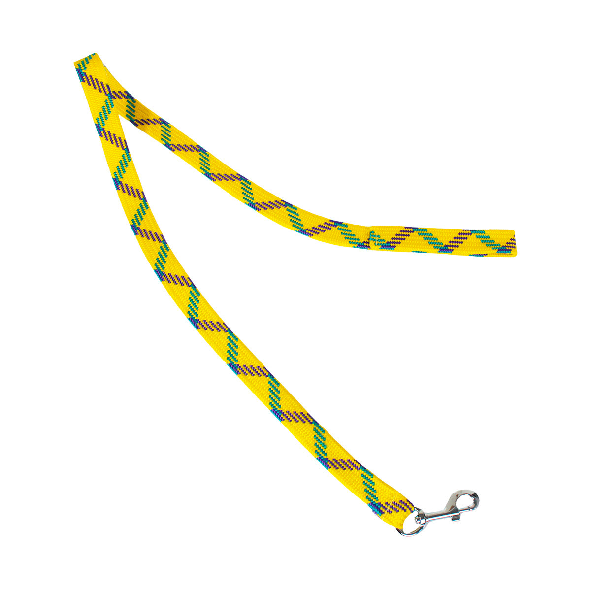 Correa Doble Tejido para Mascota, Color Verde y Amarillo