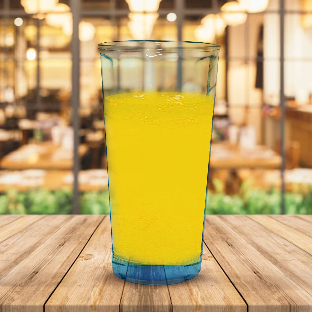 Vaso Cristal Transparente, Color Azul, Libbey, 318 ml