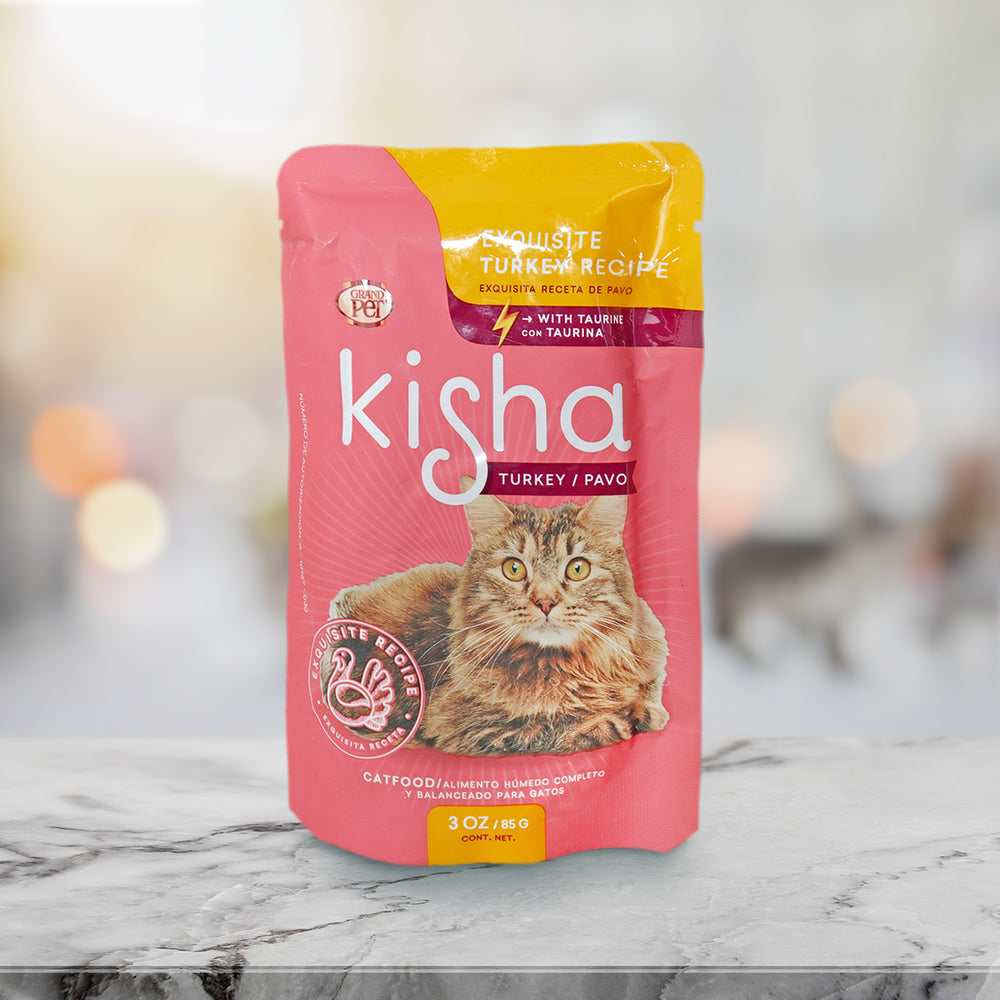 Kisha, Alimento Húmedo para Gatos Pavo 85 Gr.