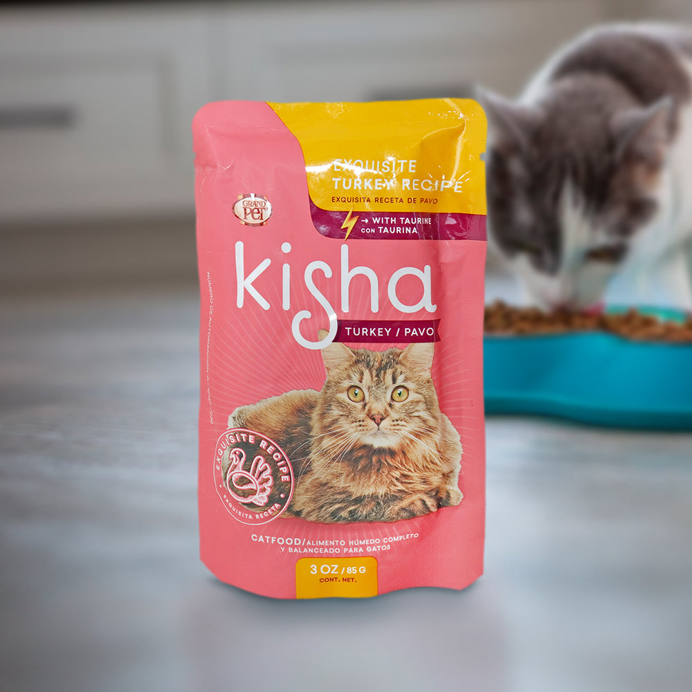 Kisha, Alimento Húmedo para Gatos Pavo 85 Gr.