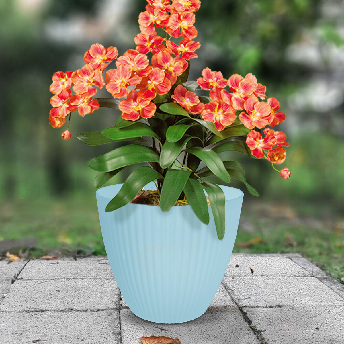 Maceta de Plástico color Azul, 17x14cm