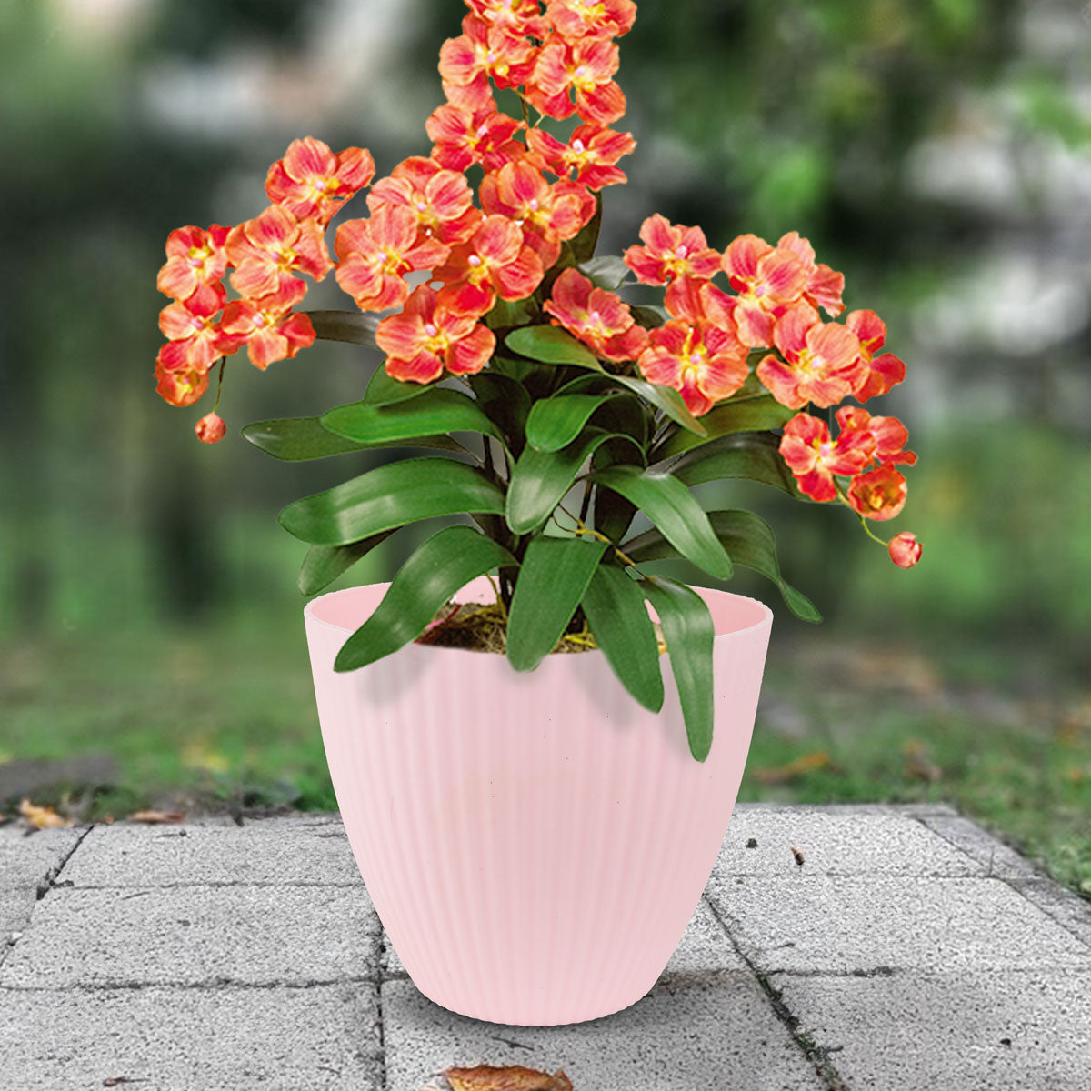 Maceta de Plástico color Rosa, 17x14cm