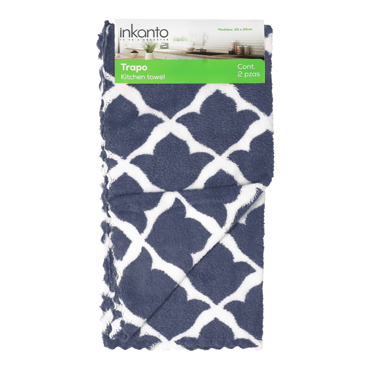 Kit de Trapos de Cocina, Gris, 2 pzas