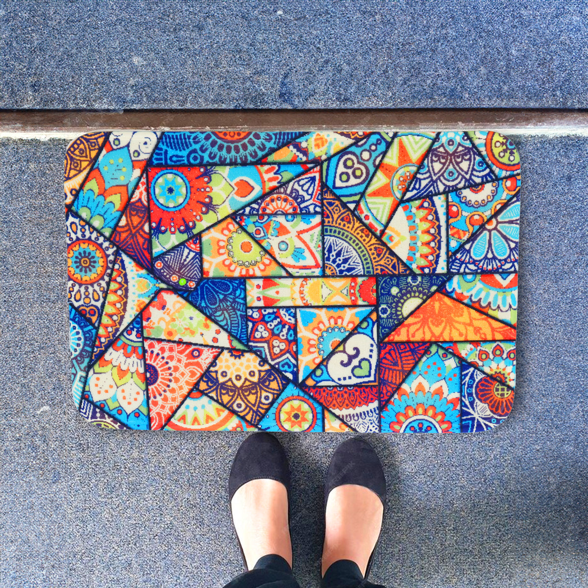 Tapete Mándalas Triángulo, 35x55 cm