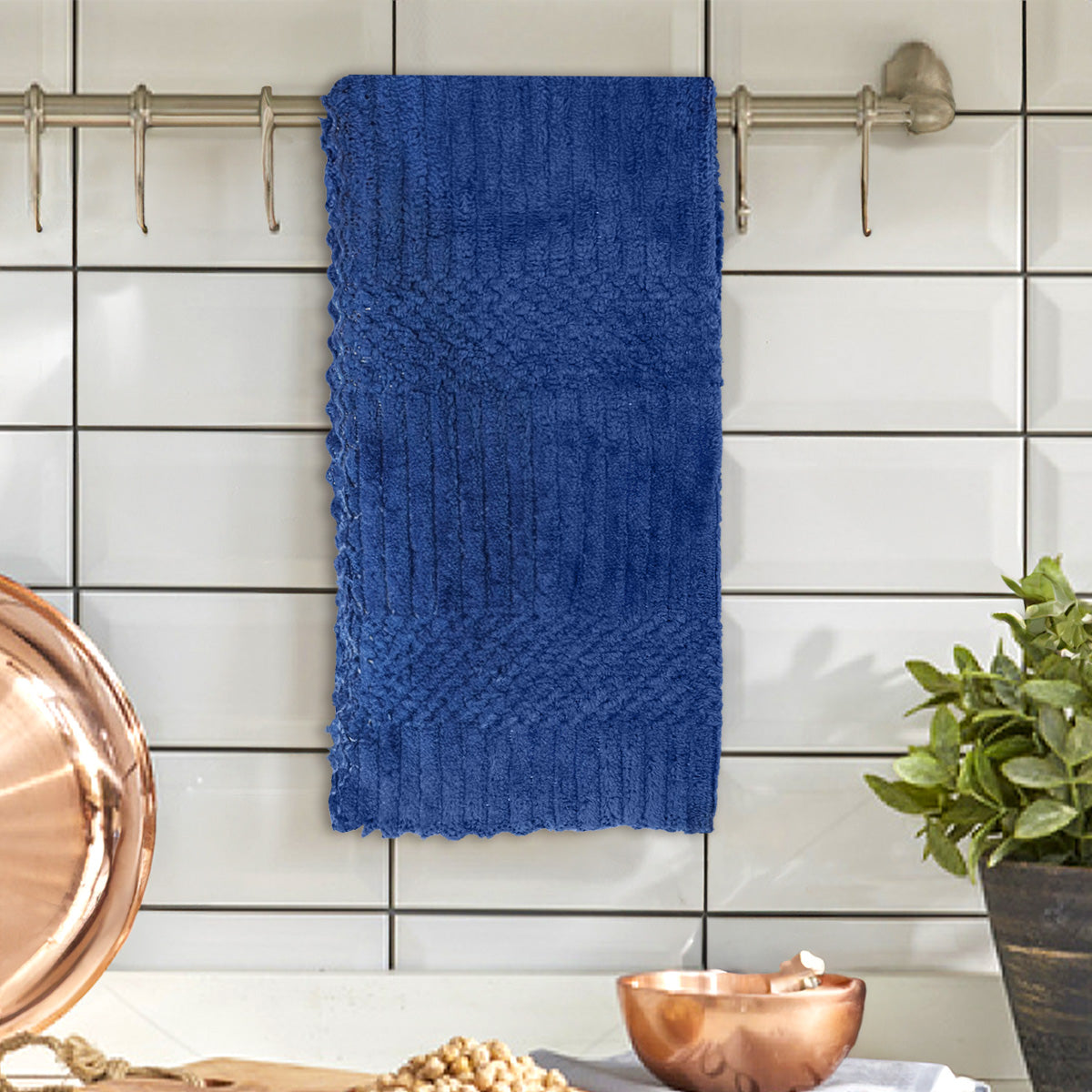 Kit de Trapos de Cocina, Color Azul, 2 pzas