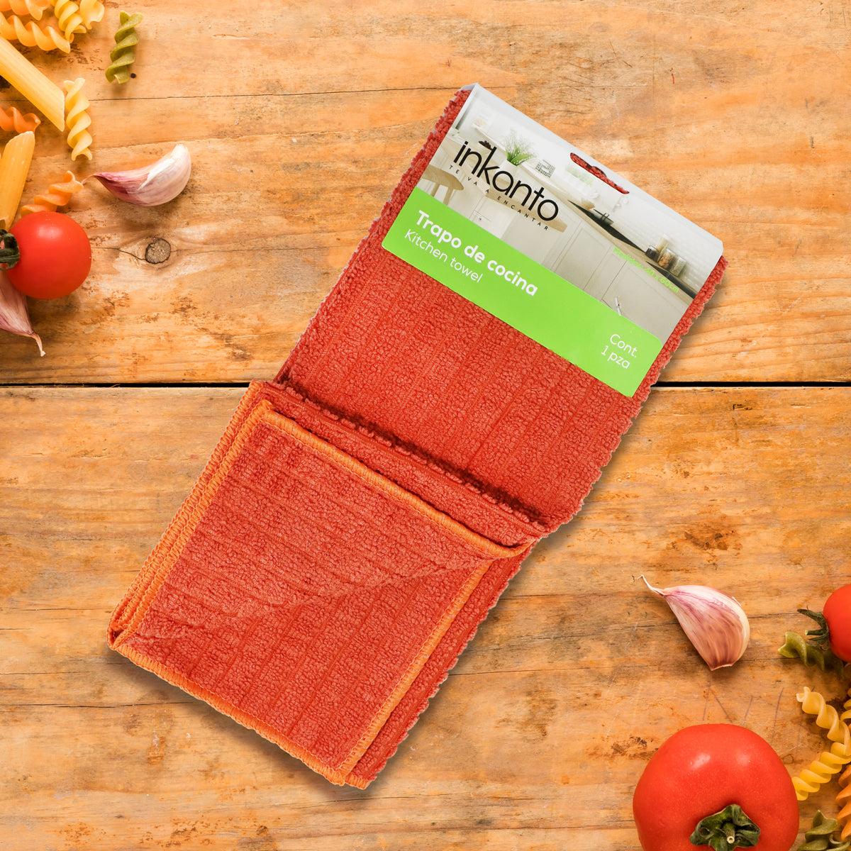 Trapo de Cocina, Color Naranja, 60x40 cm