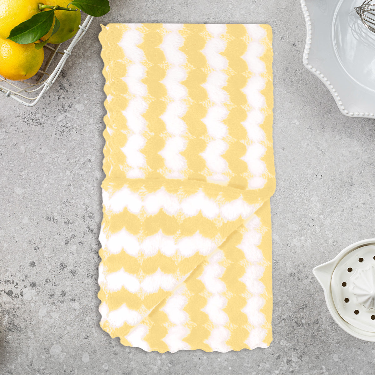 Kit de Trapos de Cocina, Diseño Amarillo, 2 pzas