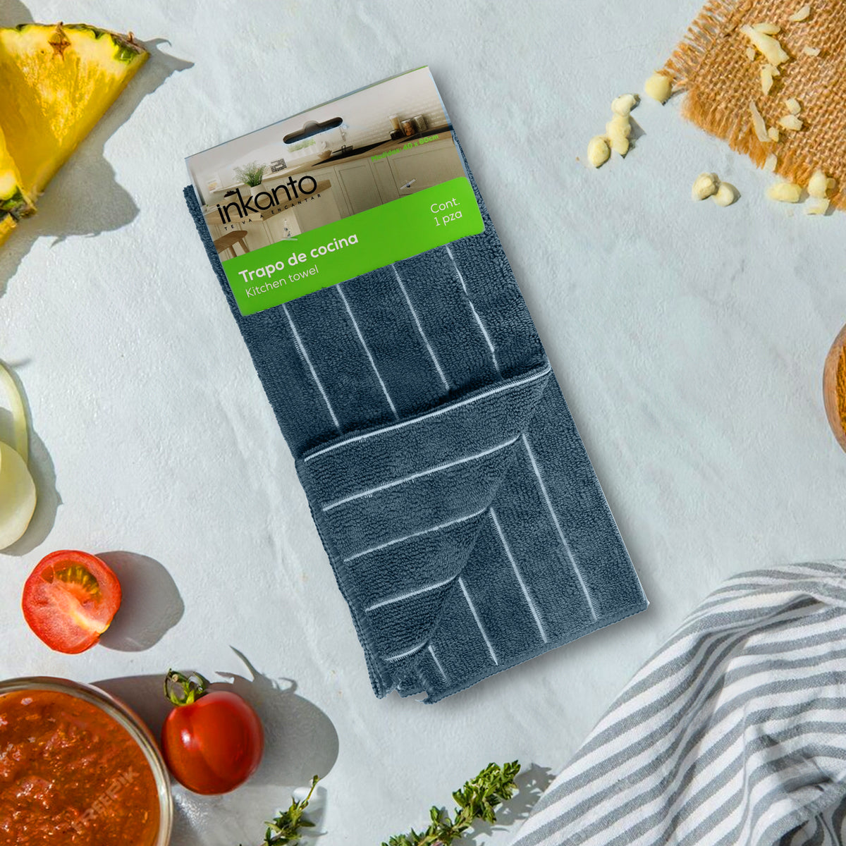 Trapo de Cocina, Diseño Líneas, 60x40 cm