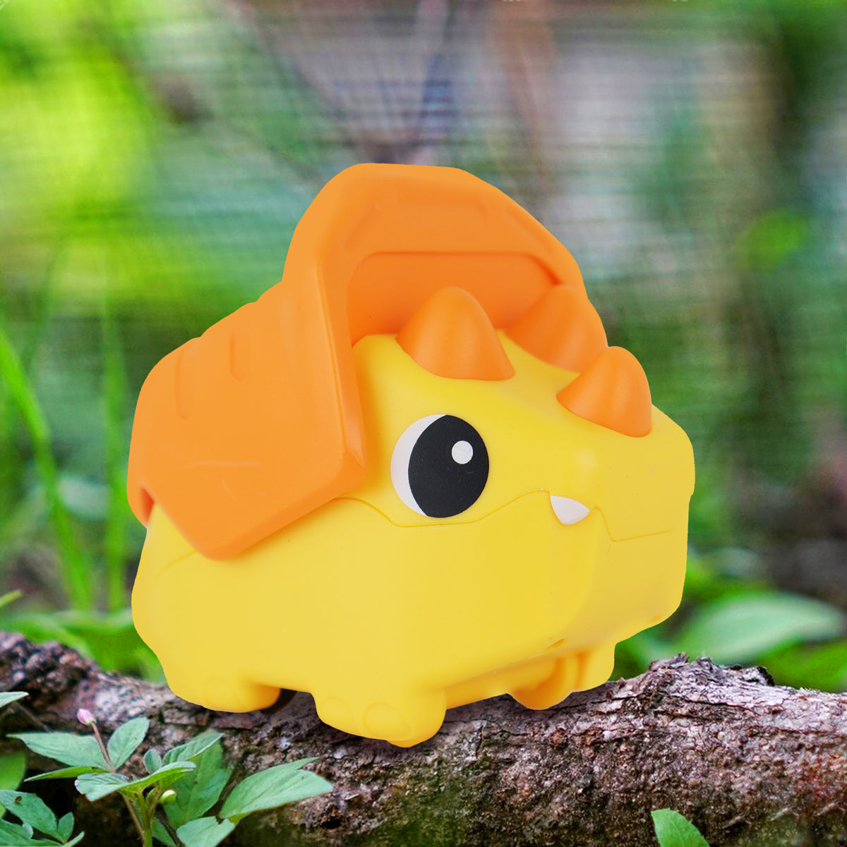 Cochecito de Juguete Rinoceronte, Color Naranja