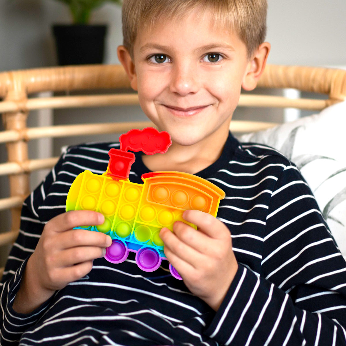 Juguete Pop It, Tren