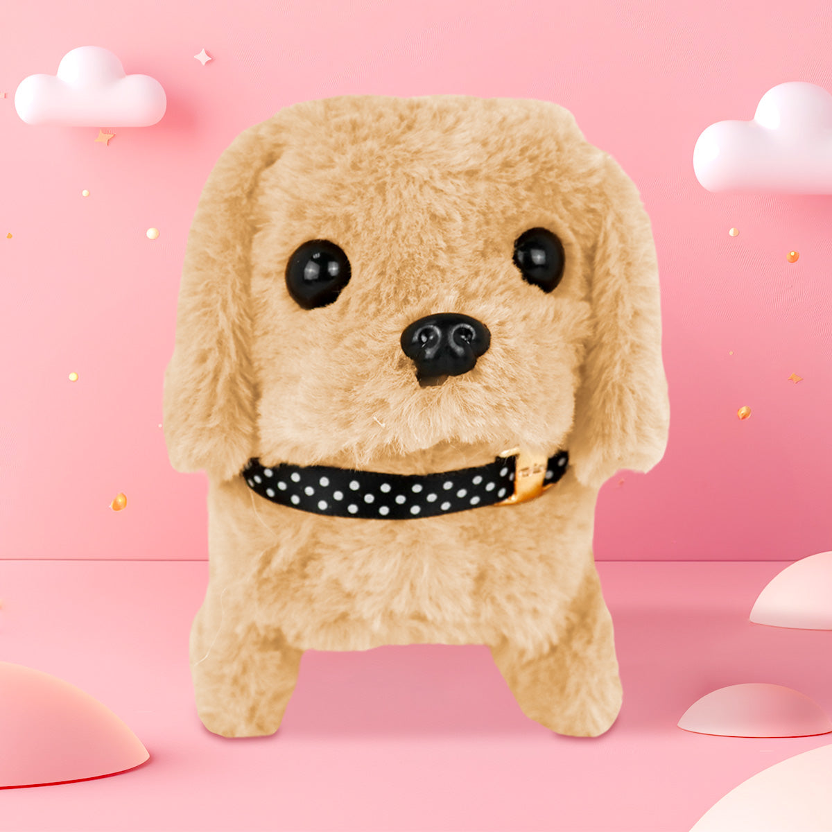 Perro de Juguete Eléctrico de Peluche color Beige