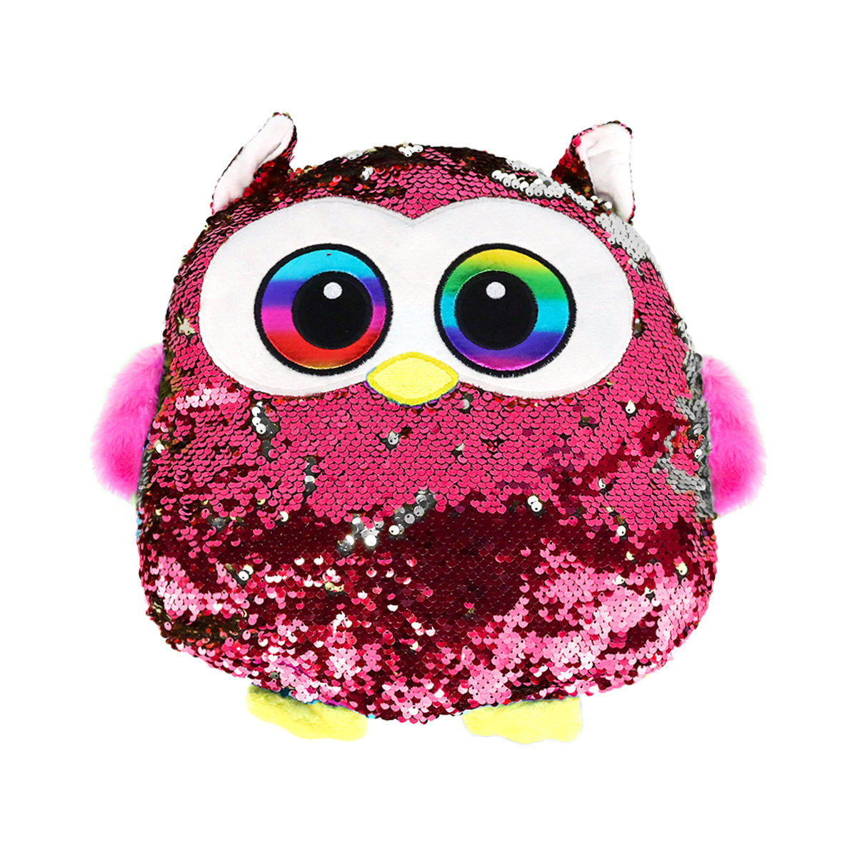 Peluche Búho con Lentejuelas, Color Rosa