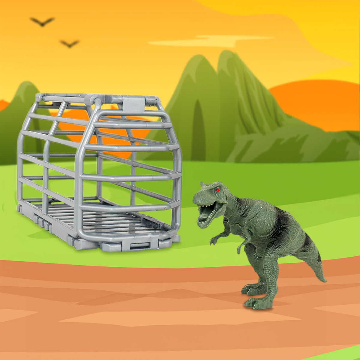 Jaula con Dinosaurio