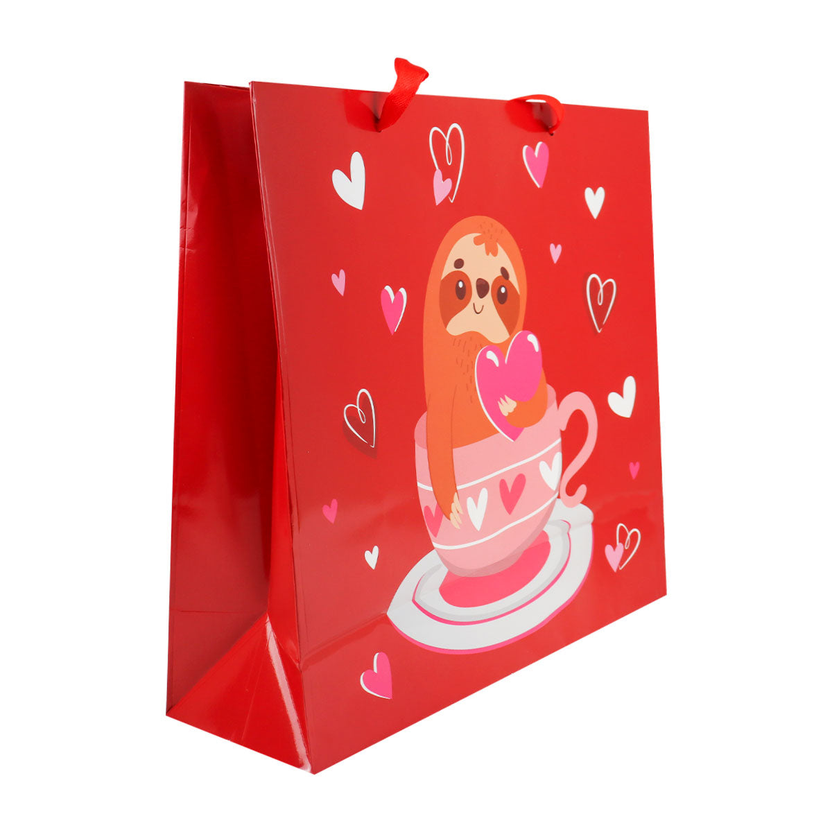 Bolsa Para Regalo Koala con Corazones, color Rojo