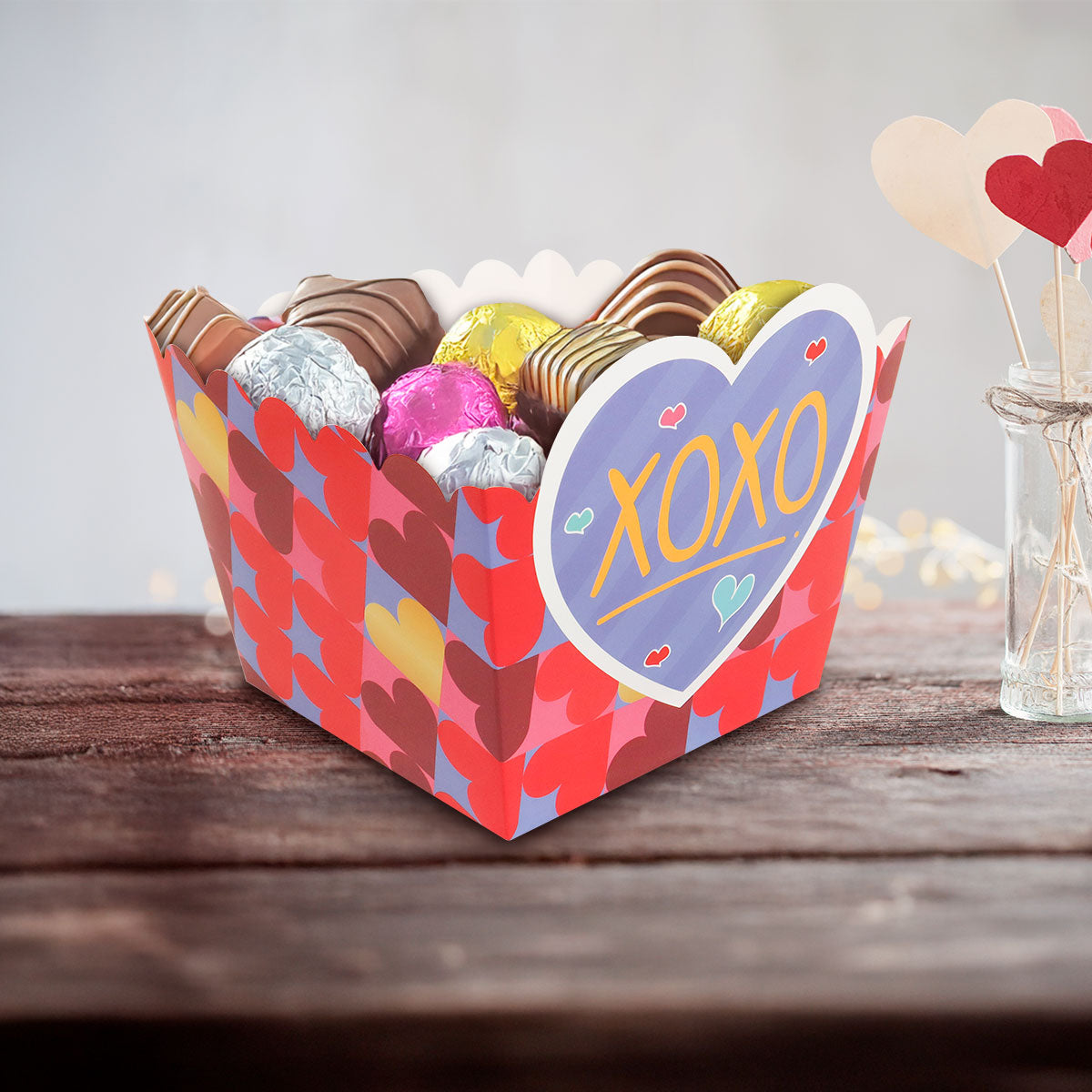 Caja para Regalo Armable "XOXO", 2 pza.