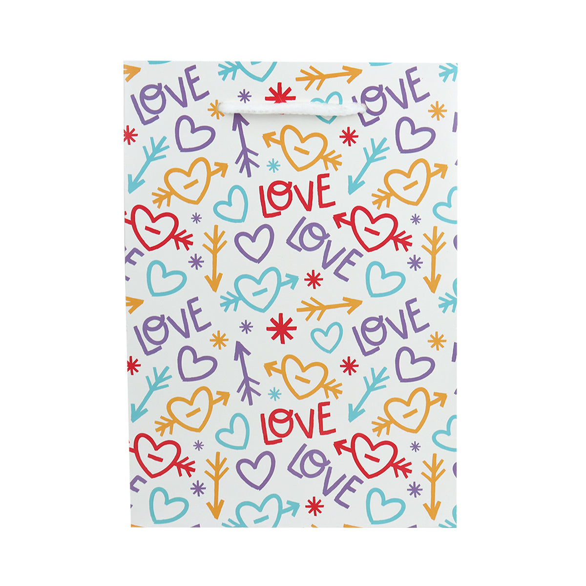 Bolsa de Regalo Decorada con Corazones