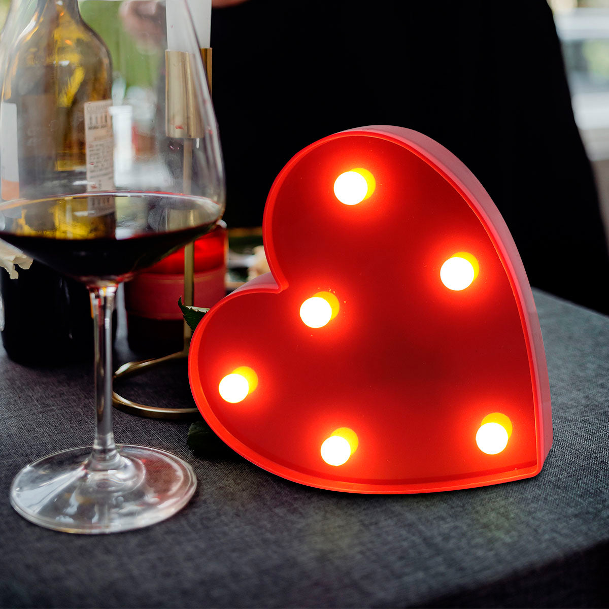 Luces Led Diseño de Corazón color Rojo