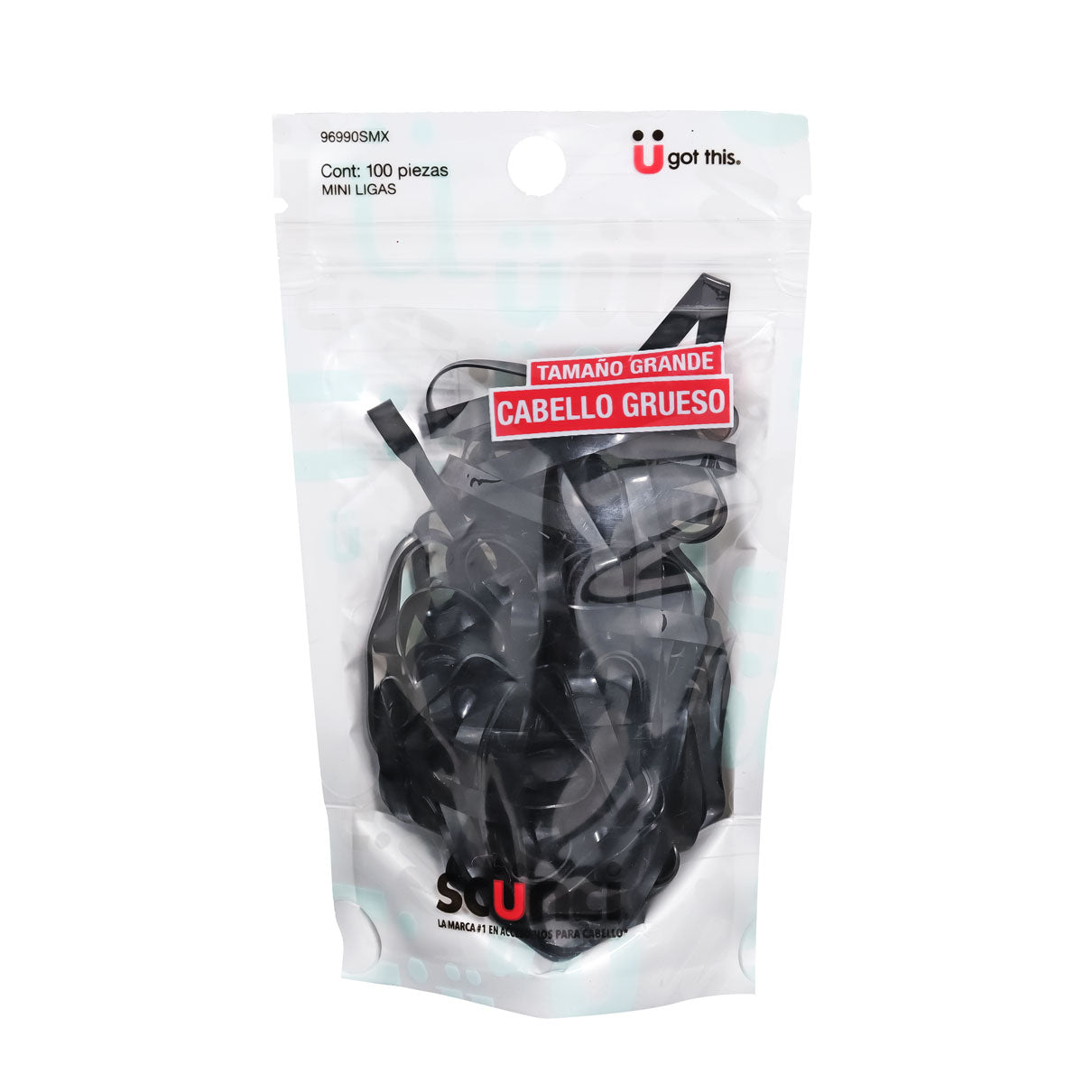 Mini ligas para Cabello Grueso, 100 pzas