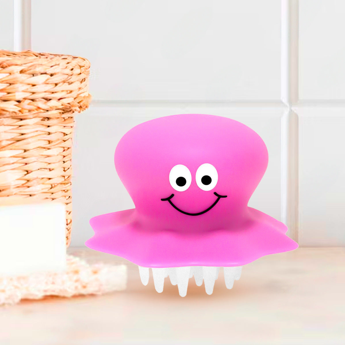 Cepillo Masajeador para Shampoo, Forma de Pulpo