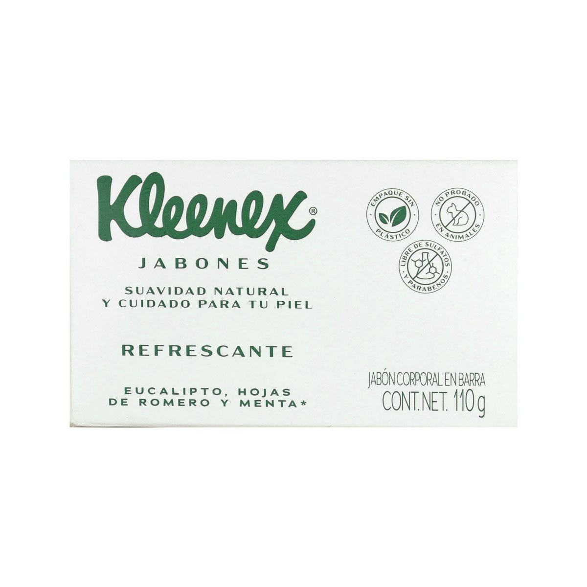 Jabón de Tocador Kleenex, Eucalipto, Hojas de Romero y Menta