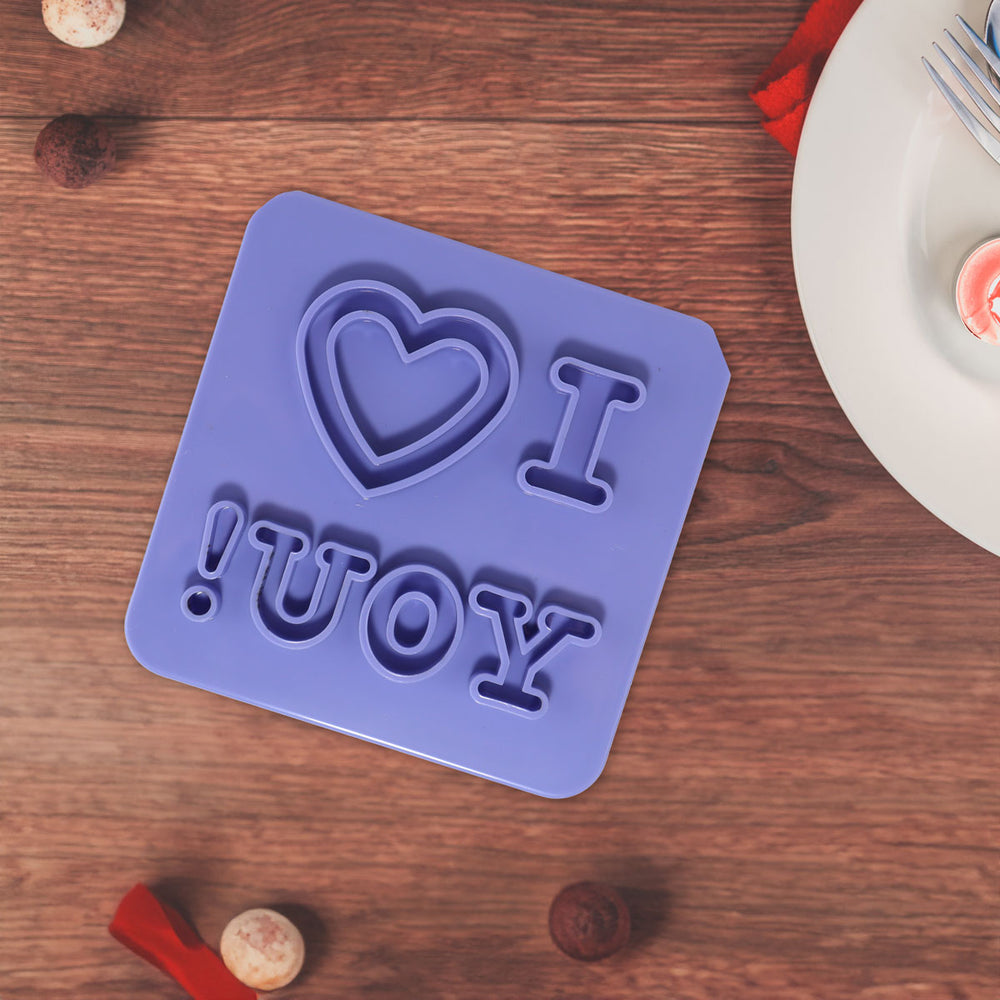 Molde I Love You para Repostería, Color Azul