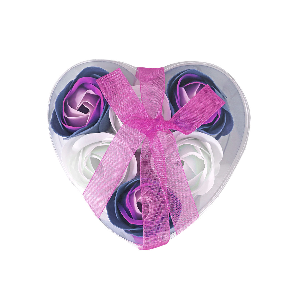 Caja de Regalo de Jabón Con Forma De Rosa, color Morado 6 pza
