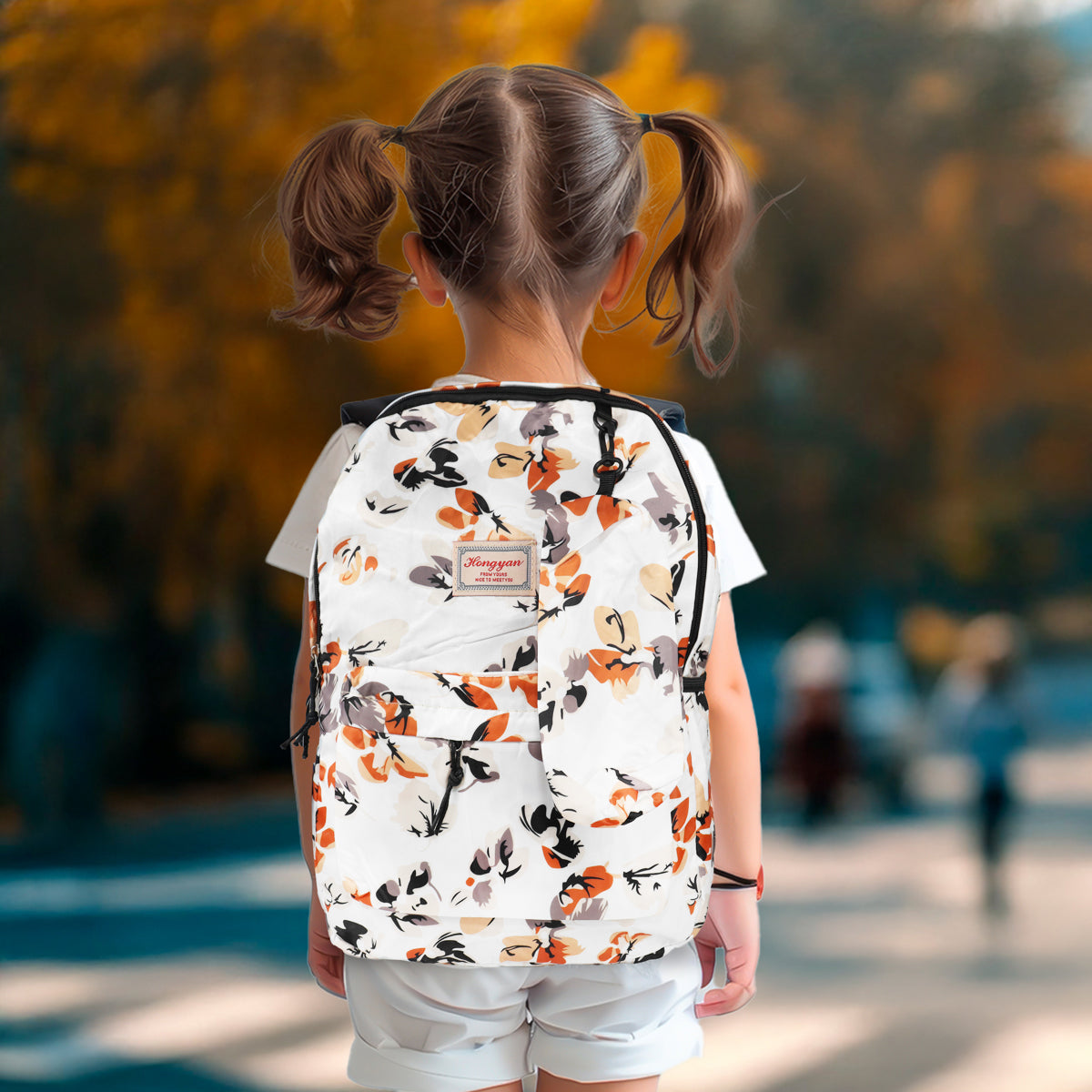 Mochila con Diseño de Flores